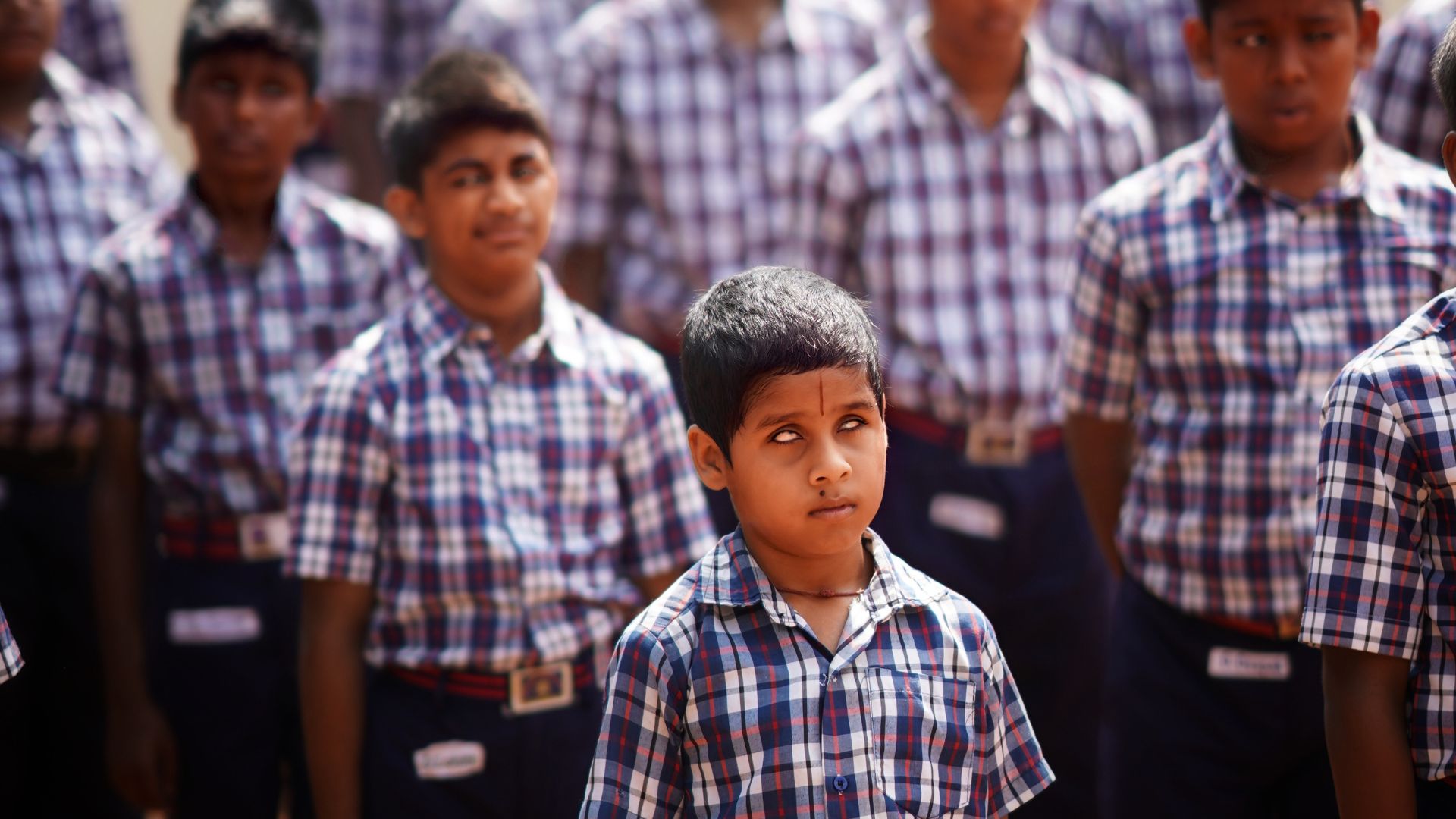 Students at Nethra Vidyalaya